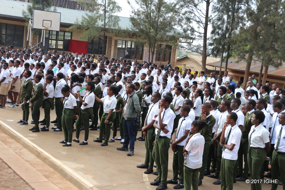 Groupe Scolaire Remera Protestant students briefed before starting exams