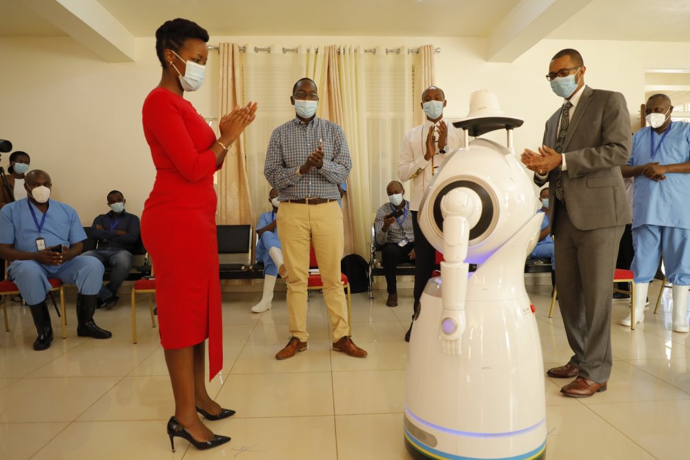 Dr. Ngamije said that robotics engineers will be training the Ministry of Health staff concerning the use of the robots for about one month