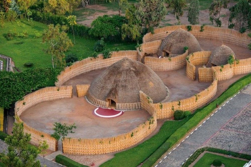 King palace and ethnographic museum in Nyanza.