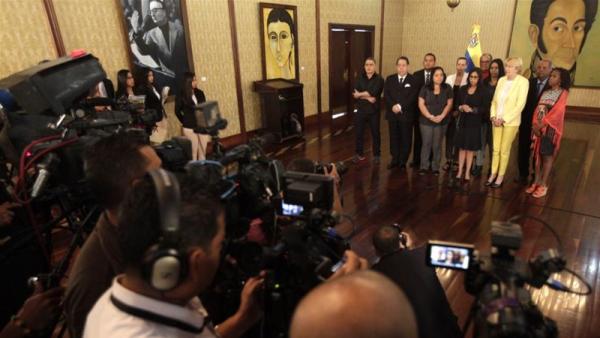 Venezuelan Foreign Minister Delcy Rodriguez described Friday's suspension as a coup attempt