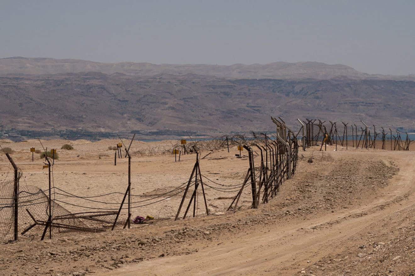 The old border fence between Israel and Jordan, June 17, 2020. Photo by Jewish News Syndicate