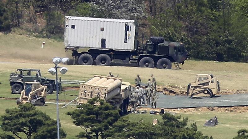 The THAAD missile defence system was deployed in a golf course in Seongju