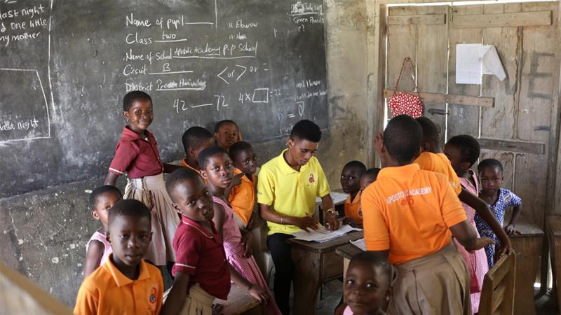 The Police spokesperson explained that teachers were not allowed to find students in their homes.