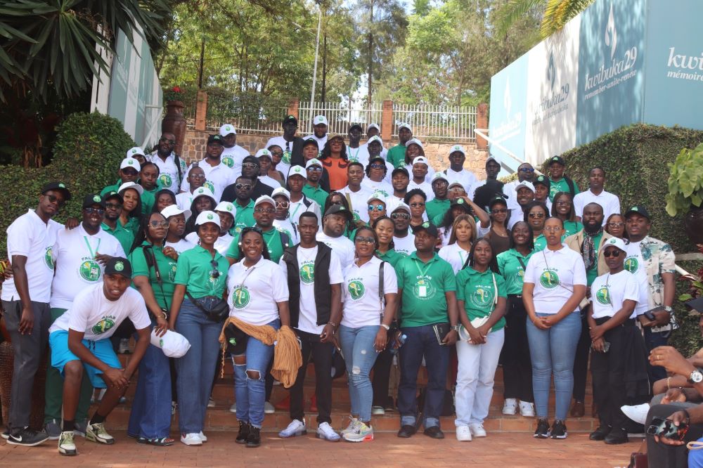 The team visited Kigali Genocide Memorial after attending the conference. 