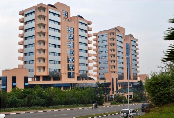 RSSB headquarters located in Nyarugenge District of the City of Kigali where Capital Market Authority has shifted office to the second tower.