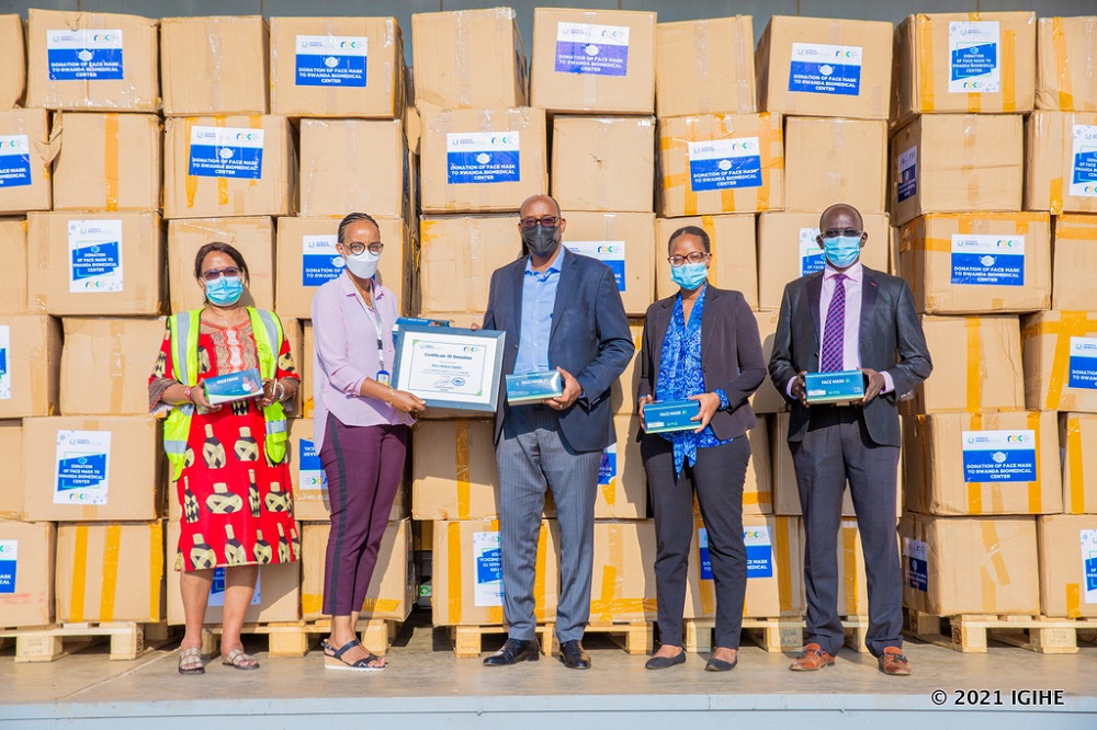 Donated face masks are meant to complement national efforts to fight COVID-19.