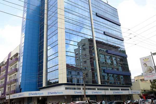 Family Bank headquarters located at the junction Muindi Mbingu and Mokktar Daddah streets in Nairobi. A woman has been arrested for allegedly spreading malicious messages against the bank on social media.