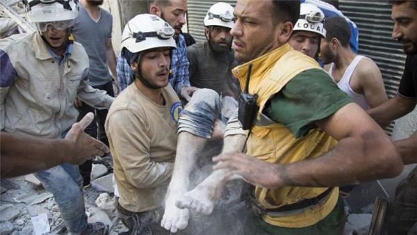 At least 96 children and 73 women were killed in air strikes on Aleppo last week 
