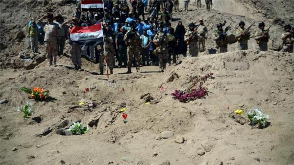 The victims' remains were buried in mass graves