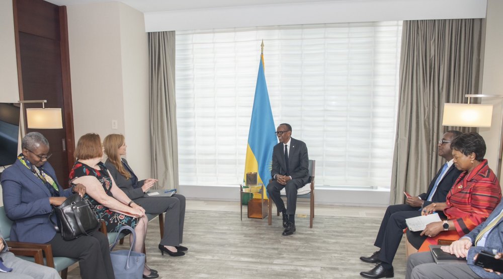 The Minister of Foreign Affairs, Dr. Vincent Biruta and Rwanda's Ambassador to the USA, Mathilde Mukantabana also attended the discussions.