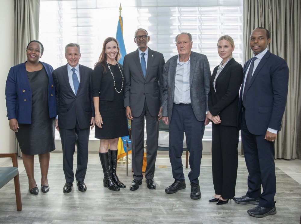 Clare Akamanzi and Francis Gatare, also attended discussions between David Bonderman and President Kagame.