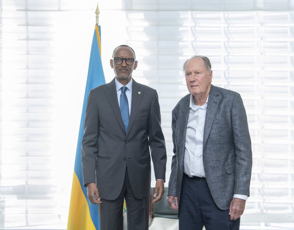 President Kagame has held talks with businessman, David Bonderman. 