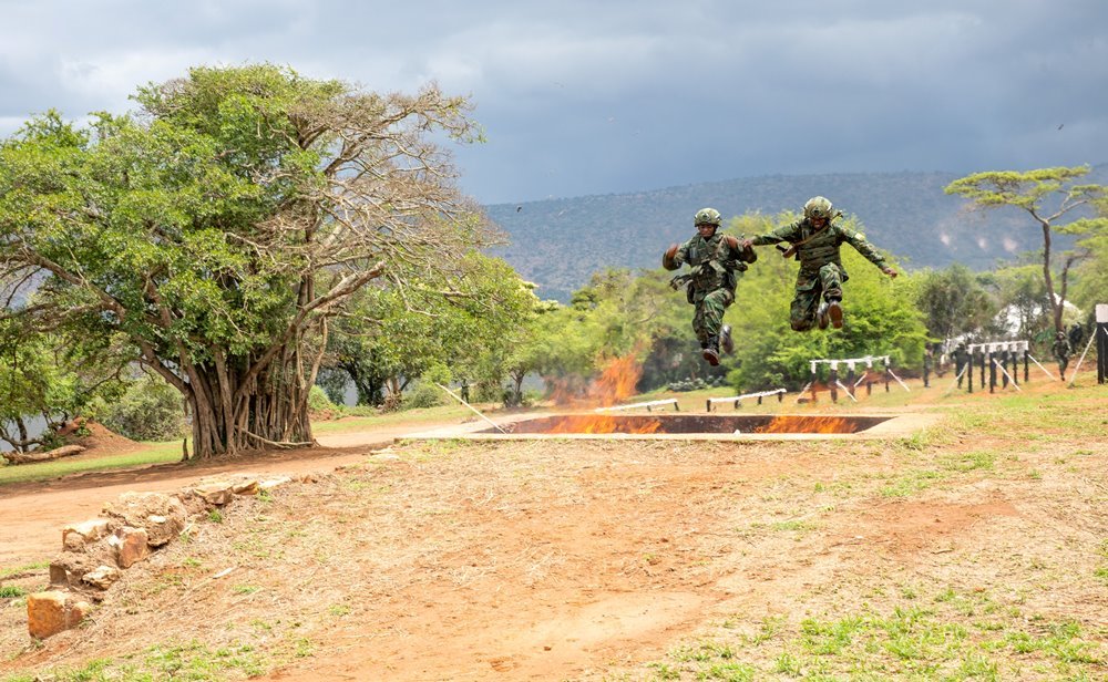 The newly trained soldiers demonstrated to the RDF leadership, the skills at arms and tactical drills acquired during the year-long military training.