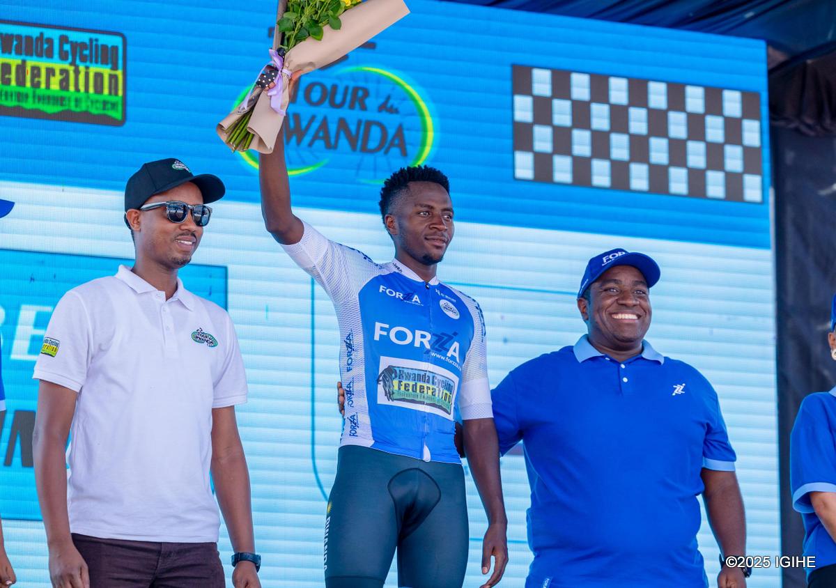 Munyaneza Didier was awarded as the best climber.