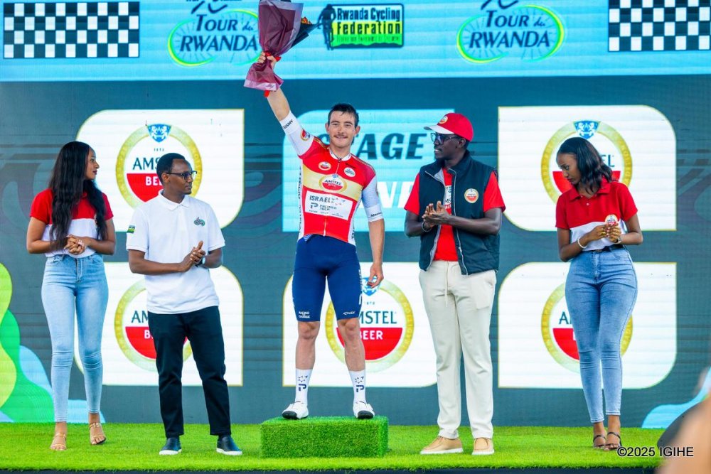 Amstel awarded stage winners throughout Tour du Rwanda 2025.