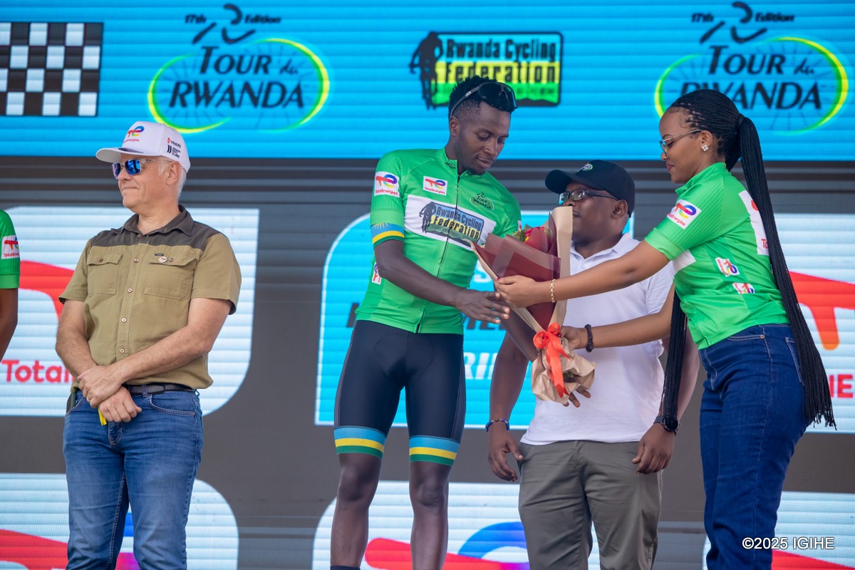 Munyaneza Didier riding for Team Rwanda was awarded as the best sprinter.