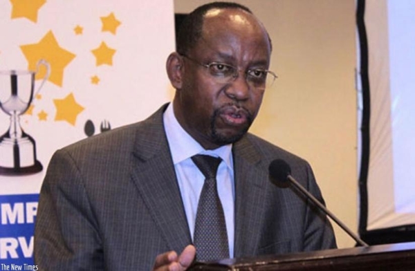 John Gara, the Chairperson of the Rwanda Law Reform Commission, speaks at a past event.