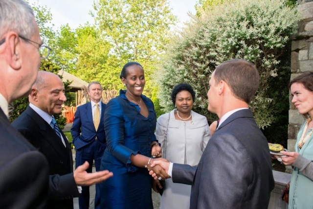 First Lady alongside host Michael Ansari 