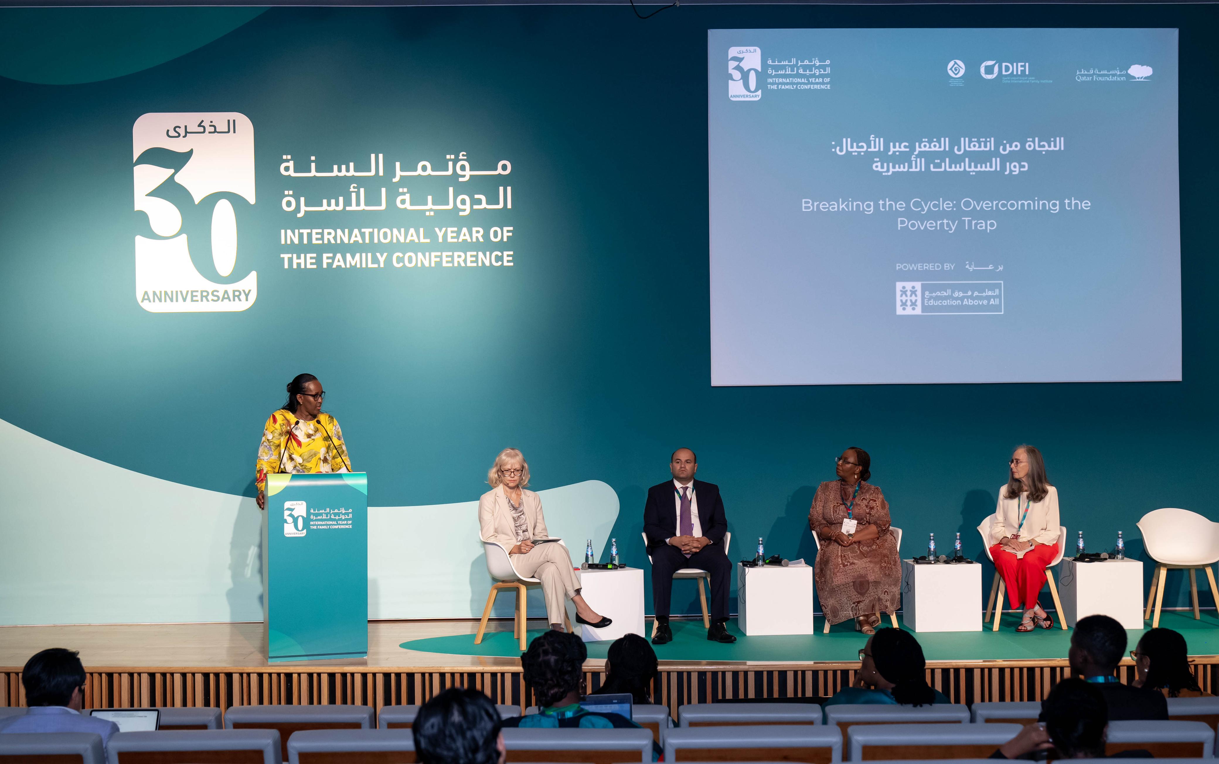Rwanda’s First Lady, Jeannette Kagame, emphasized the crucial link between family dynamics and the persistent cycle of poverty at the Qatar Foundation Summit, calling for collective action and a renewed commitment to eradicate intergenerational poverty globally.