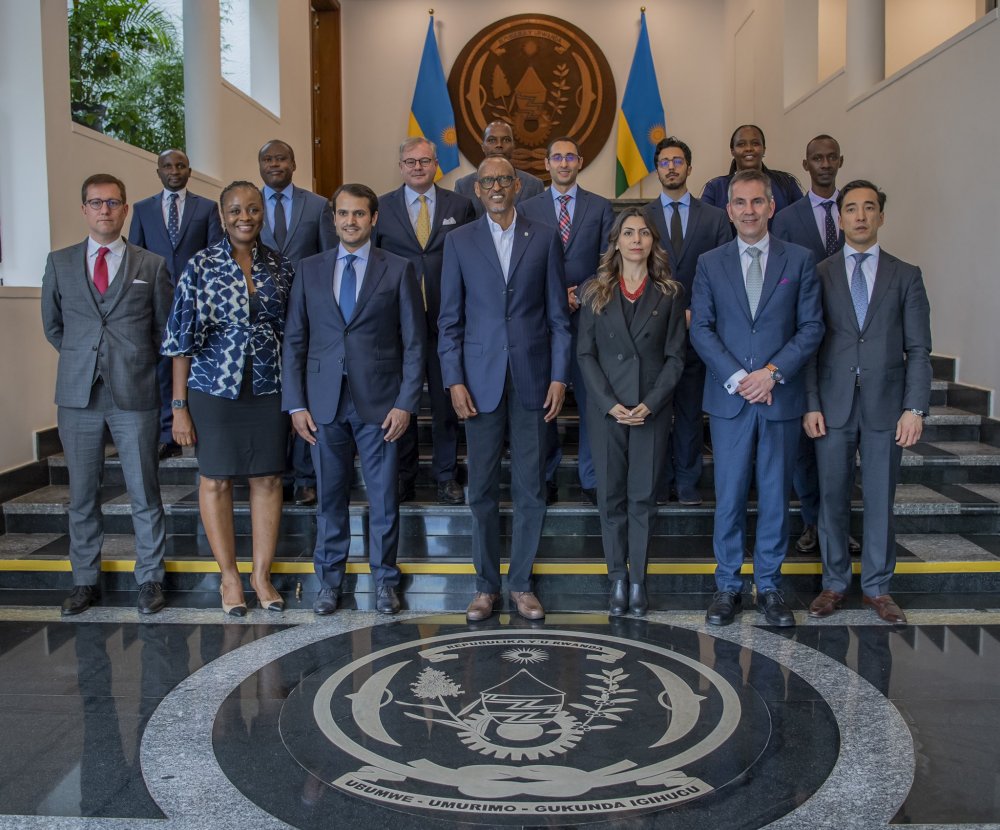President Paul Kagame with Board Members of WAIFC.