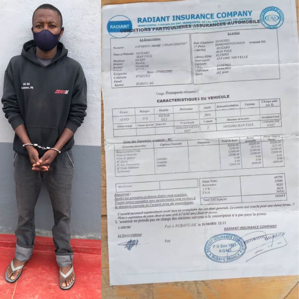 Leonard Uwiringiyimana was arrested Tuesday. 