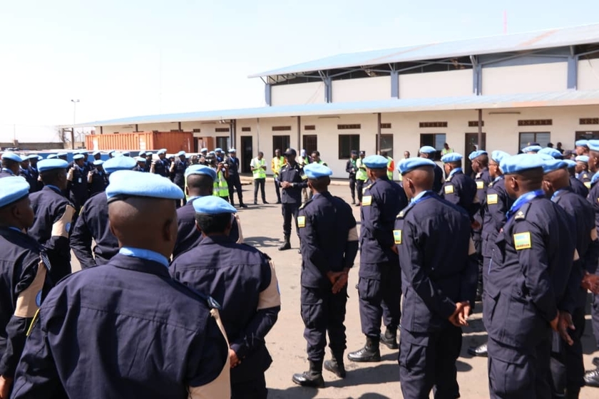The contingent was received at Kigali International Police (KIA) by Commissioner of Police (CP) John Bosco Kabera