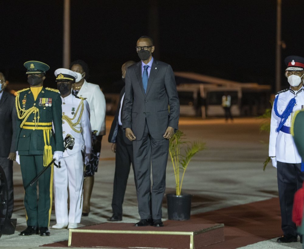 Kagame arrived in Barbados on Good Friday. 