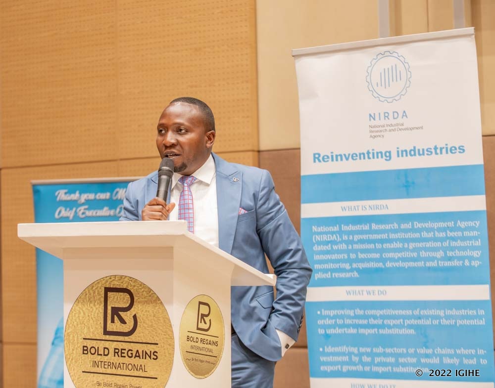The CEO of Bold Regain International, Dr. Francis Habumugisha. 