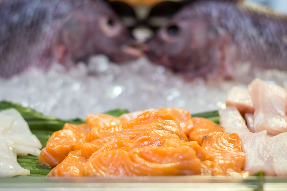 Fresh seafood on Asian Theme Night