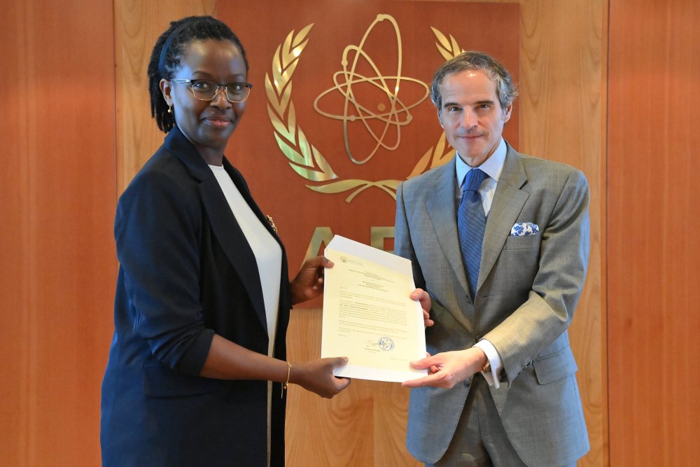 Amb. Rwakazina also presented credentials to represent Rwanda to the International Atomic Energy Agency.