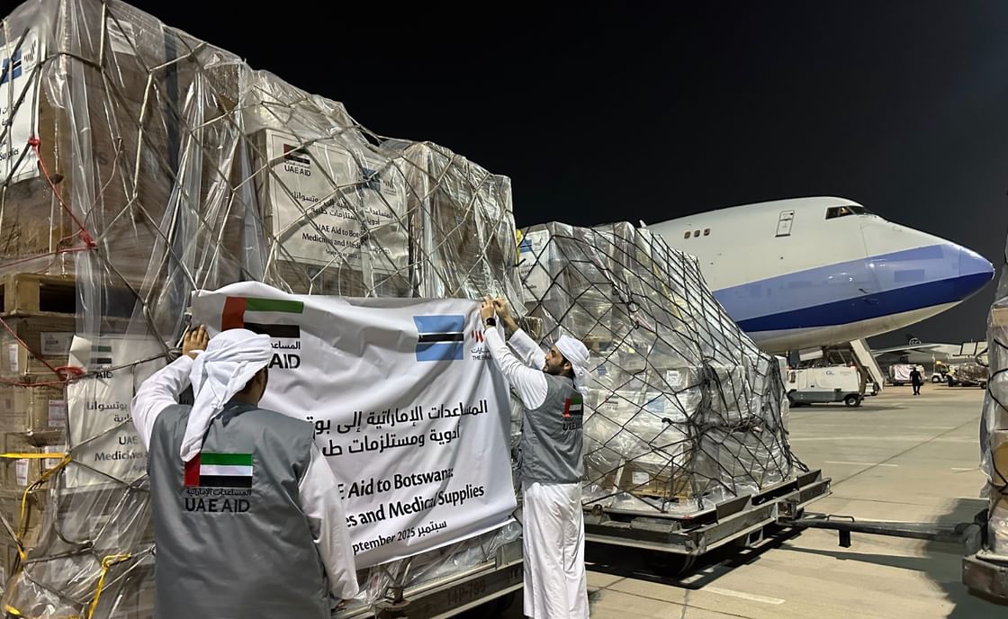 The UAE has dispatched an urgent relief aircraft carrying 96 tonnes of medical supplies to Botswana following the declaration of a public health emergency due to shortages of essential medical supplies.