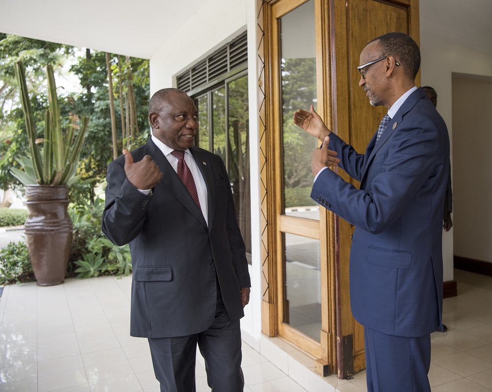 President Kagame and South African counterpart have discussed eastern DRC security crisis.