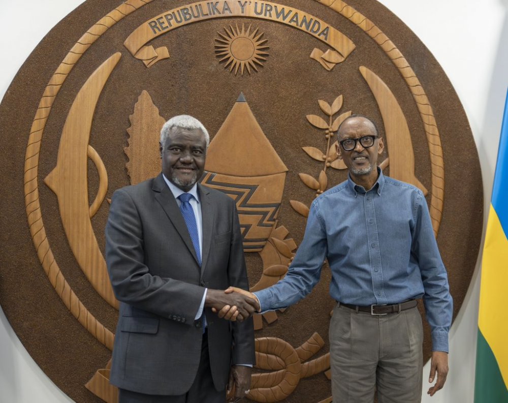 President Kagame hosted AUC Chairperson at Urugwiro Village on Wednesday 17th May 2023. 