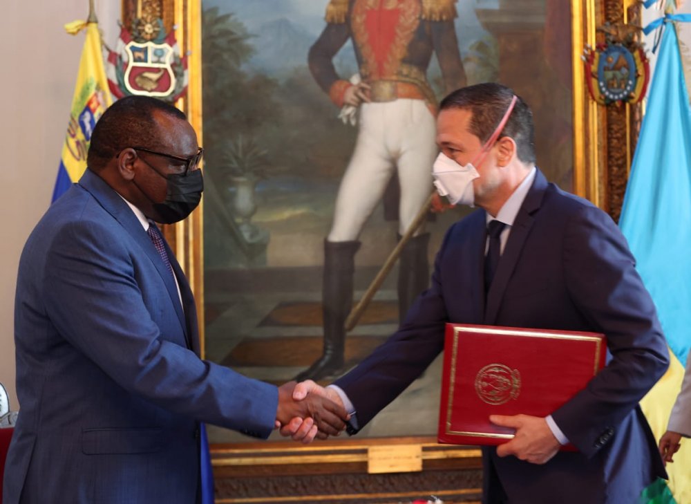 Amb. Gatete also held talks with Carlos Rafael Faría Tortosa, the country’s Minister of Foreign Affairs.