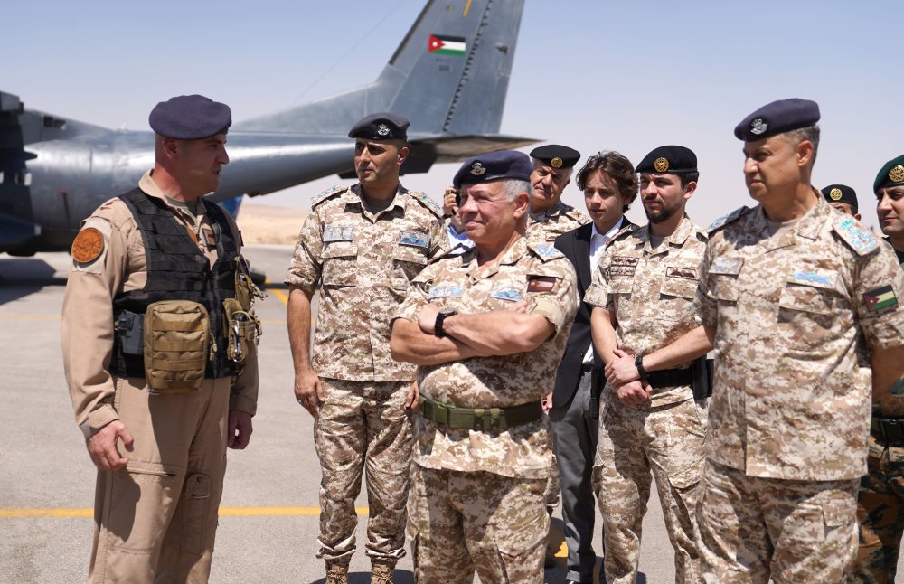 King Abdullah II of Jordan is a modern monarch with a commanding presence.