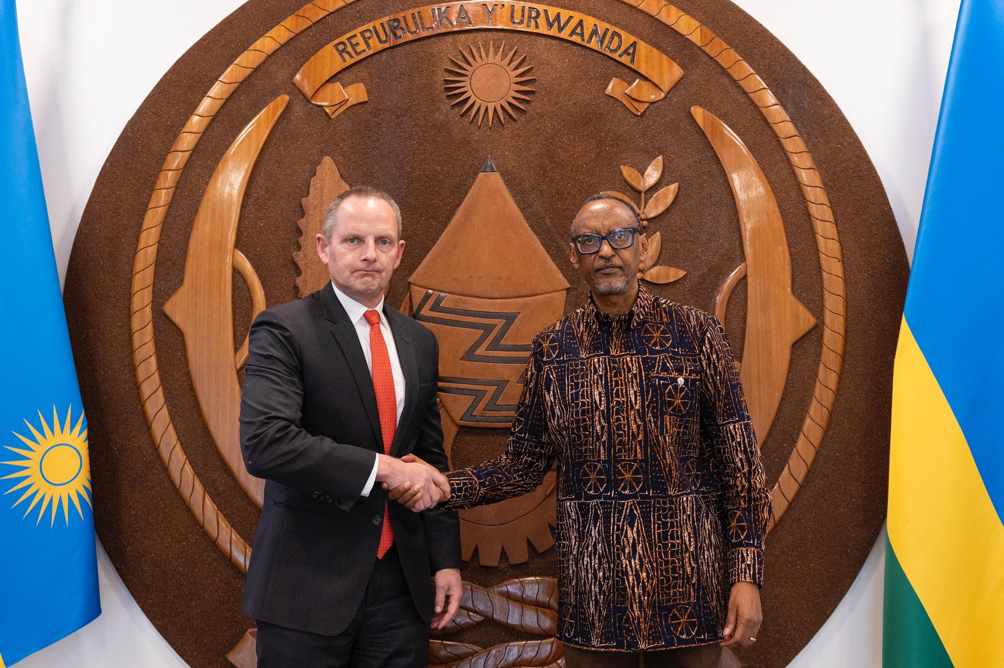 The meeting marked the end of Ambassador Kneedler’s tenure in Kigali.