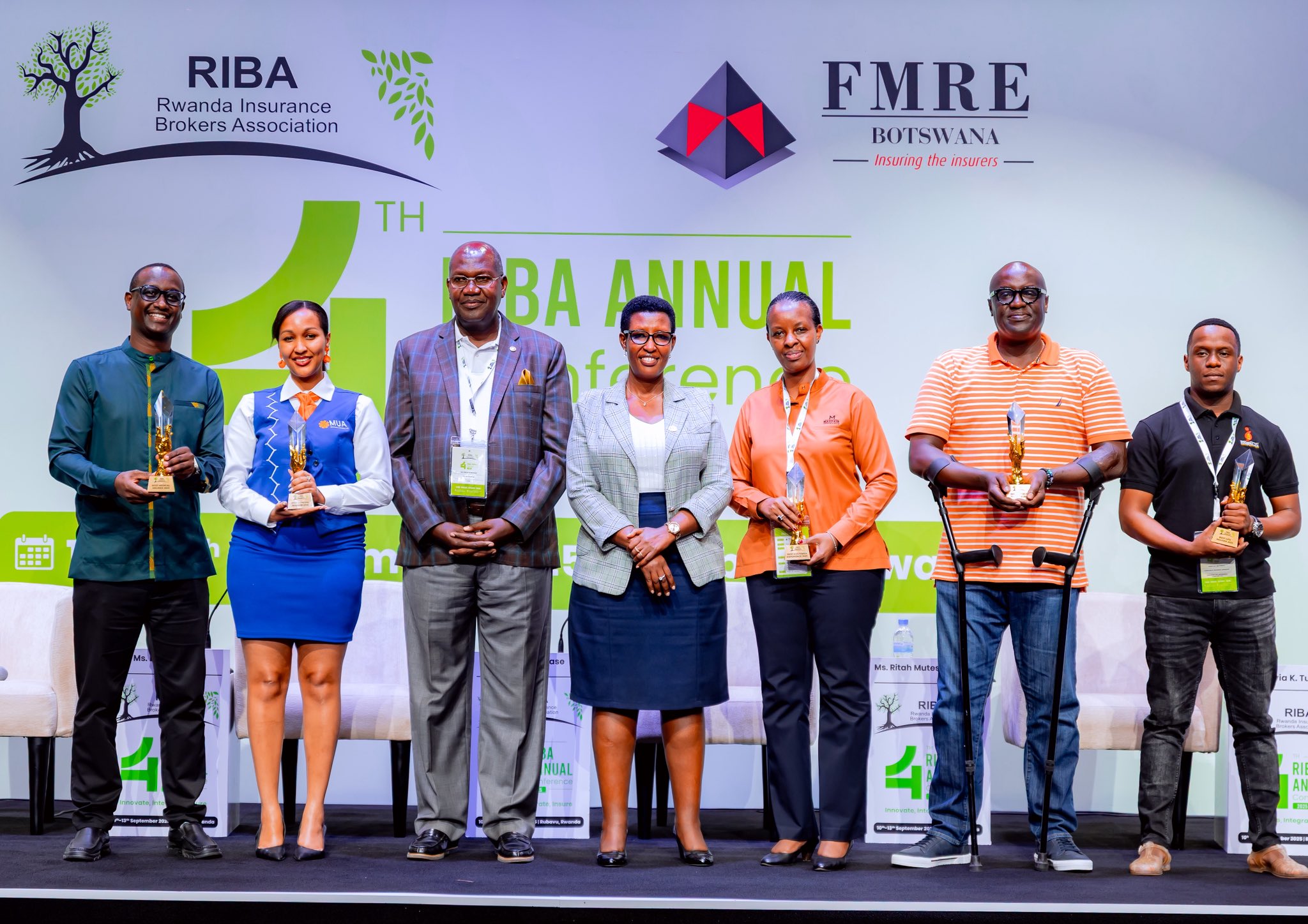 The Rwanda Insurance Brokers Association (RIBA) honoured outstanding insurance companies for their exemplary performance and commitment to service during its 4th Annual Conference, held from September 10 to 12, 2025, at the Kivu Intare Arena in Rubavu.