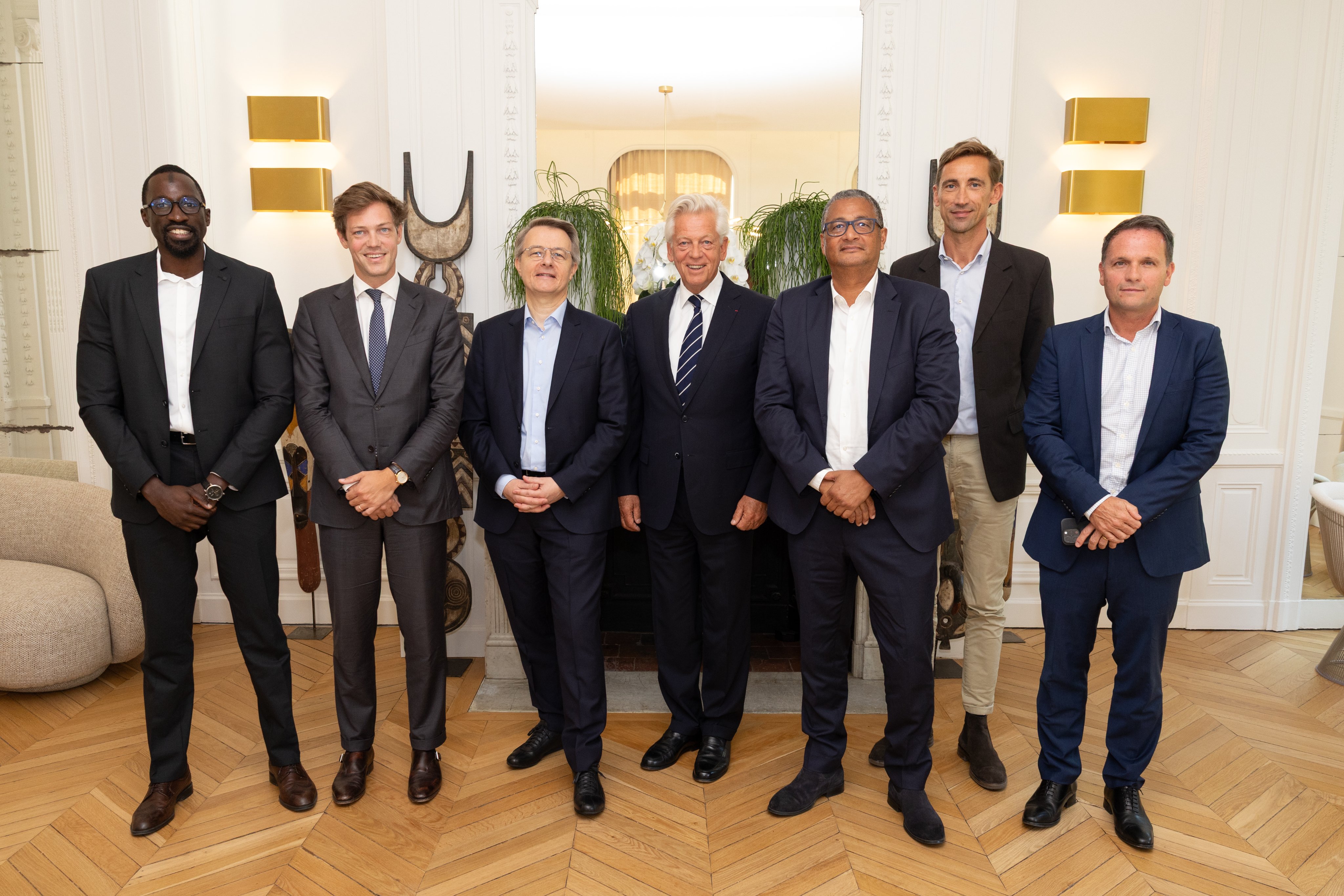 Groupe Duval and Cooperative U representatives pose for a photo on Tuesday, September 9.