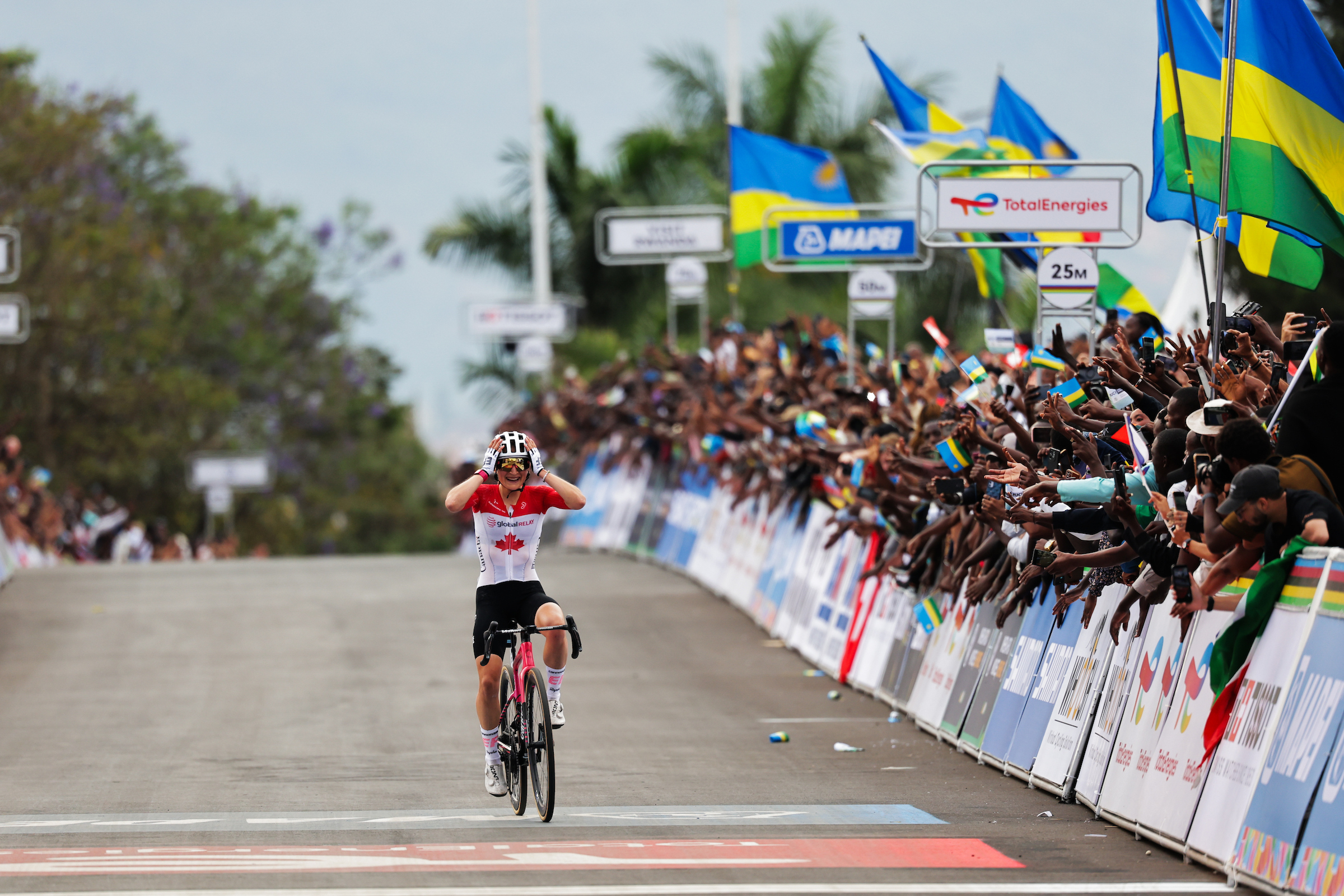 Canada’s Magdeleine Vallieres Mill stunned the favourites to claim a landmark victory at the 2025 UCI Women’s Elite Road Race, becoming the country’s first-ever world champion in the event.