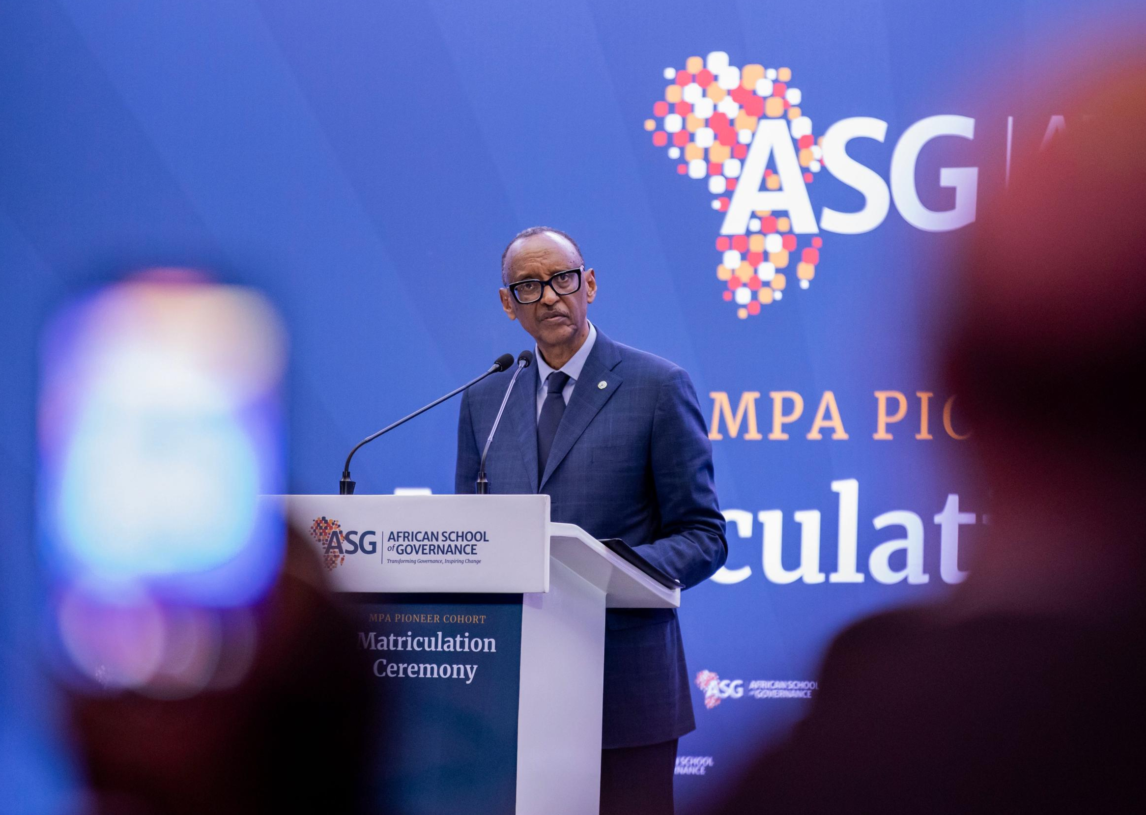 President Paul Kagame on Thursday challenged the inaugural cohort of the Master of Public Administration (MPA) at the newly established Africa School of Governance (ASG) to embrace awareness, responsibility, and action as they prepare to lead Africa into the future.