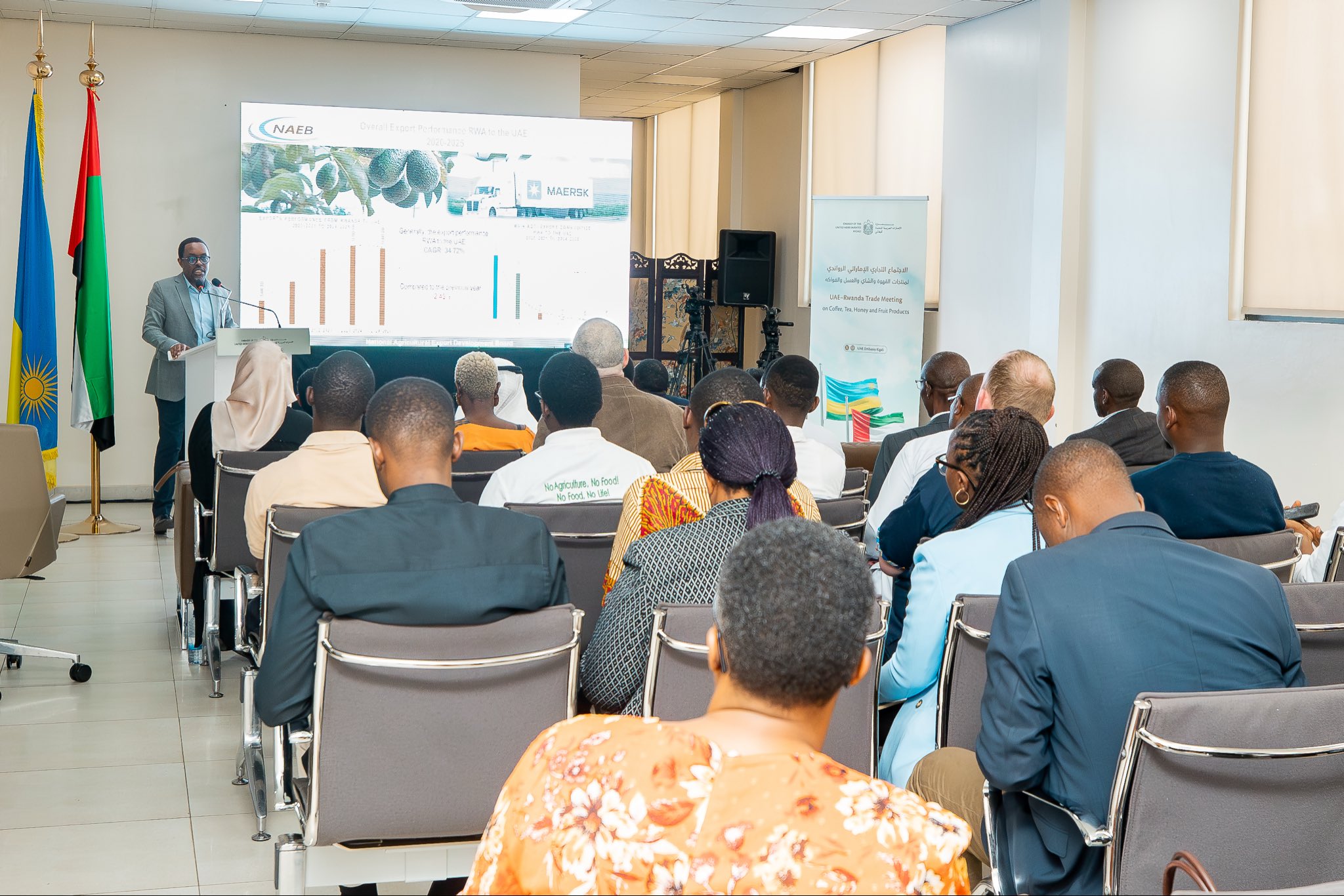 Eric Ruganintwali, Planning Division Manager at the National Agricultural Export Development Board (NAEB), underscored the sector’s steady performance and called for stronger coordination to boost Rwanda’s market share in the UAE.