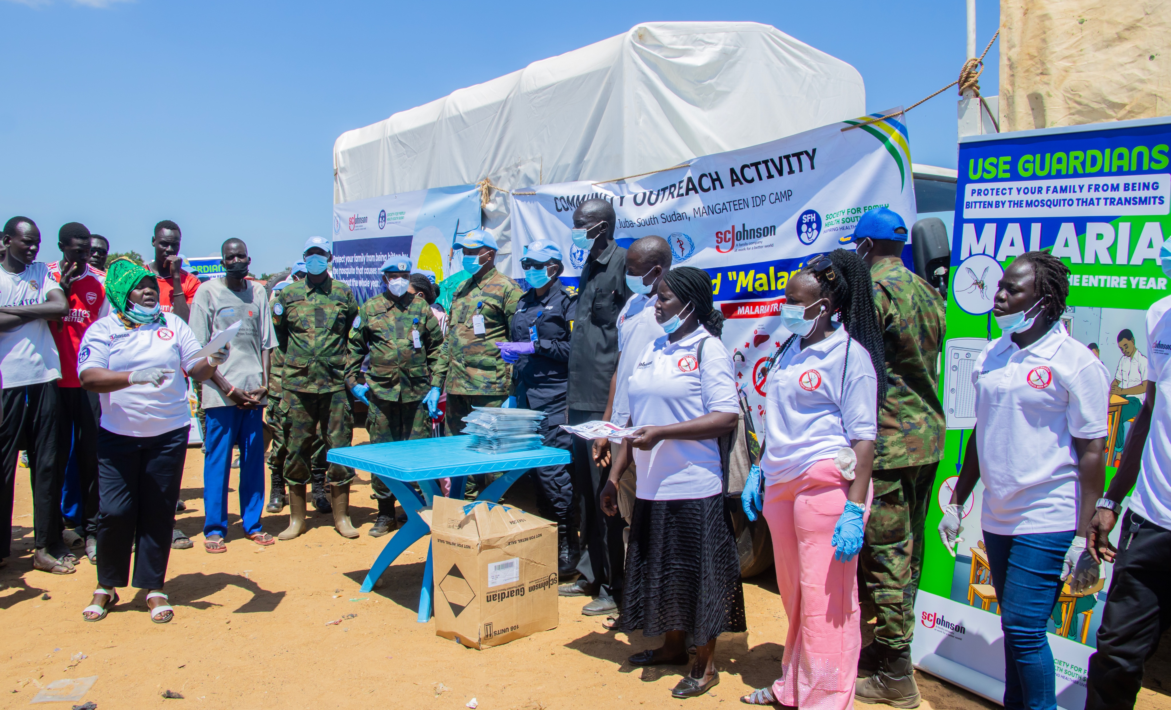 The initiative, aimed at supporting the well-being of IDPs, brought together peacekeepers, community members, and partner organisations in a coordinated campaign to reduce the risks and impact of malaria.