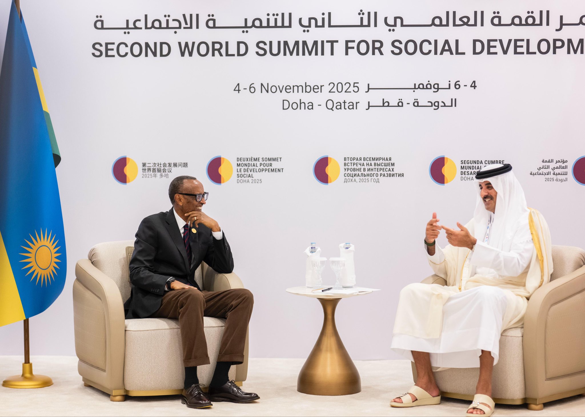 The discussions between President Kagame and Qatar Emir took place on the sidelines of the Second World Summit for Social Development in Doha, where both leaders explored avenues to enhance collaboration between Rwanda and Qatar.
