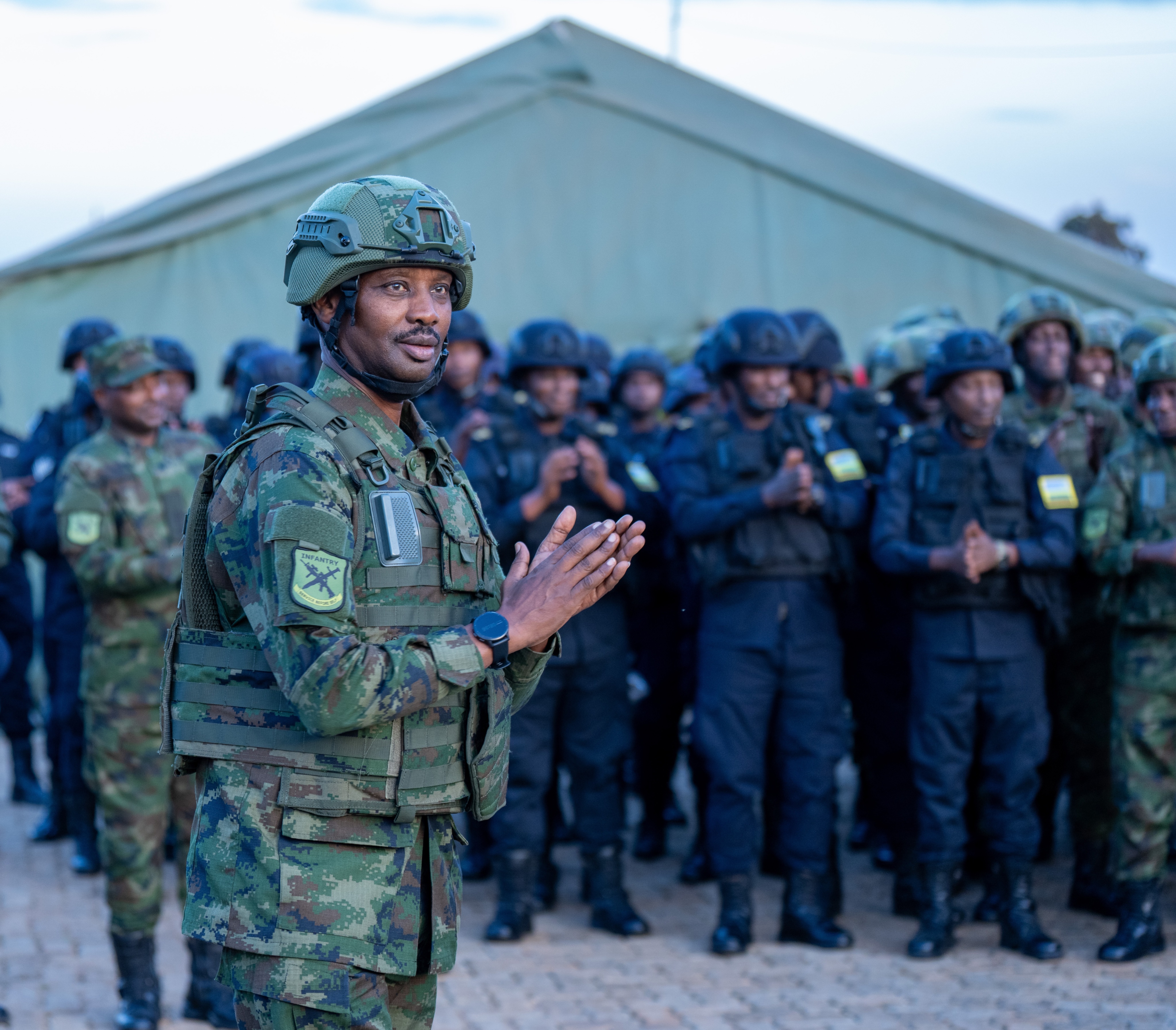 The contingent, led by Joint Task Force Commander Major General Emmy K. Ruvusha, arrived at Kigali International Airport to a warm reception following their contribution to ongoing counter-insurgency efforts in northern Mozambique.