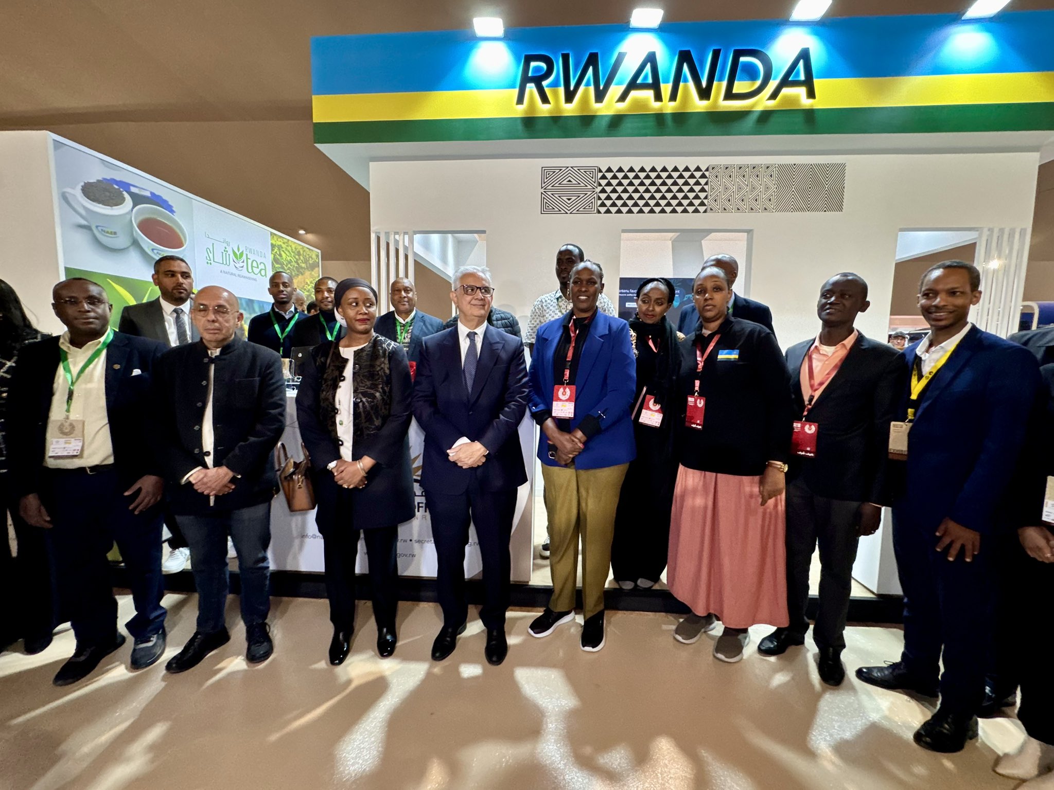 Sixteen Rwandan coffee and tea exporters, accompanied by the National Agricultural Export Development Board (NAEB), the Rwanda Development Board (RDB), the Private Sector Federation (PSF), and the Rwandan Embassy in Morocco, are showcasing Rwanda’s premium offerings at this inaugural event.
