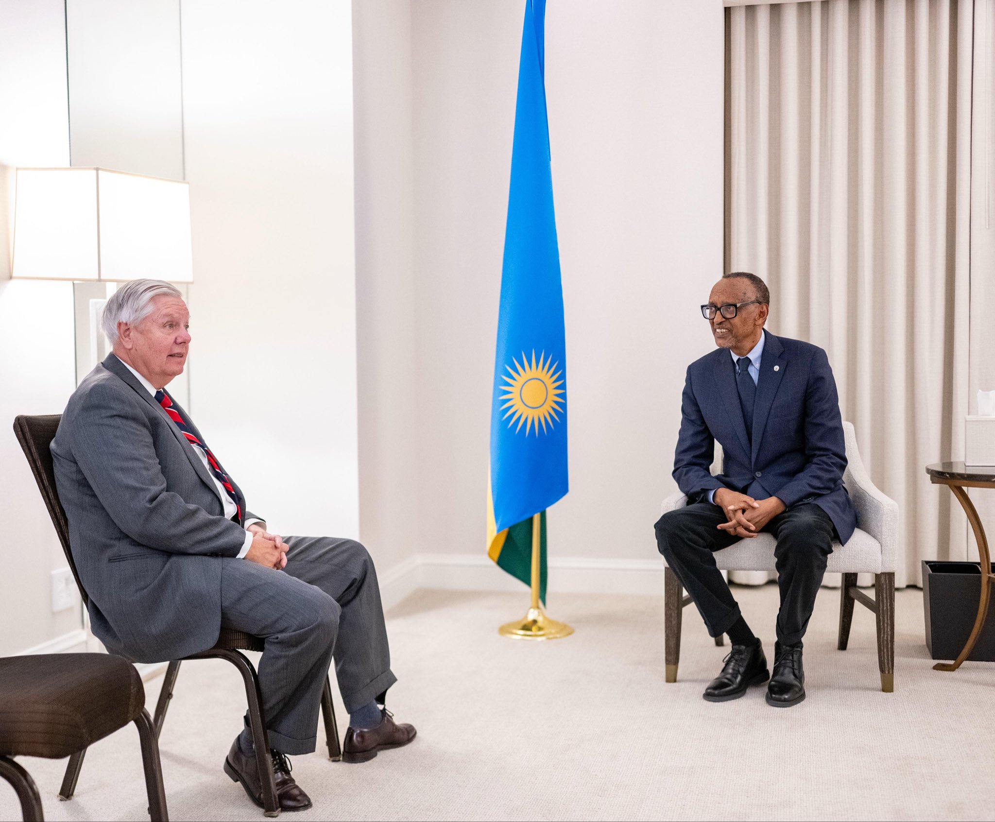 Earlier in the evening, President Kagame met separately with Senator Lindsey Graham. Their conversation centred on expanding Rwanda–U.S. collaboration in strategic areas such as conservation, security and economic partnerships.