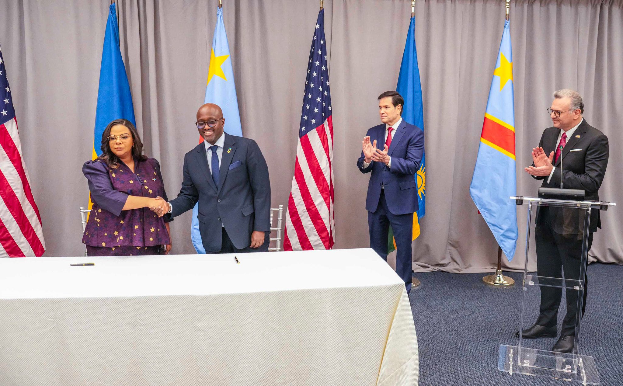 Rwanda's Minister of Foreign Affairs, Olivier Nduhungirehe, concluded two separate economic agreements: the Regional Economic Integration Framework (REIF) with his DRC counterpart, Thérèse Kayikwamba Wagner.