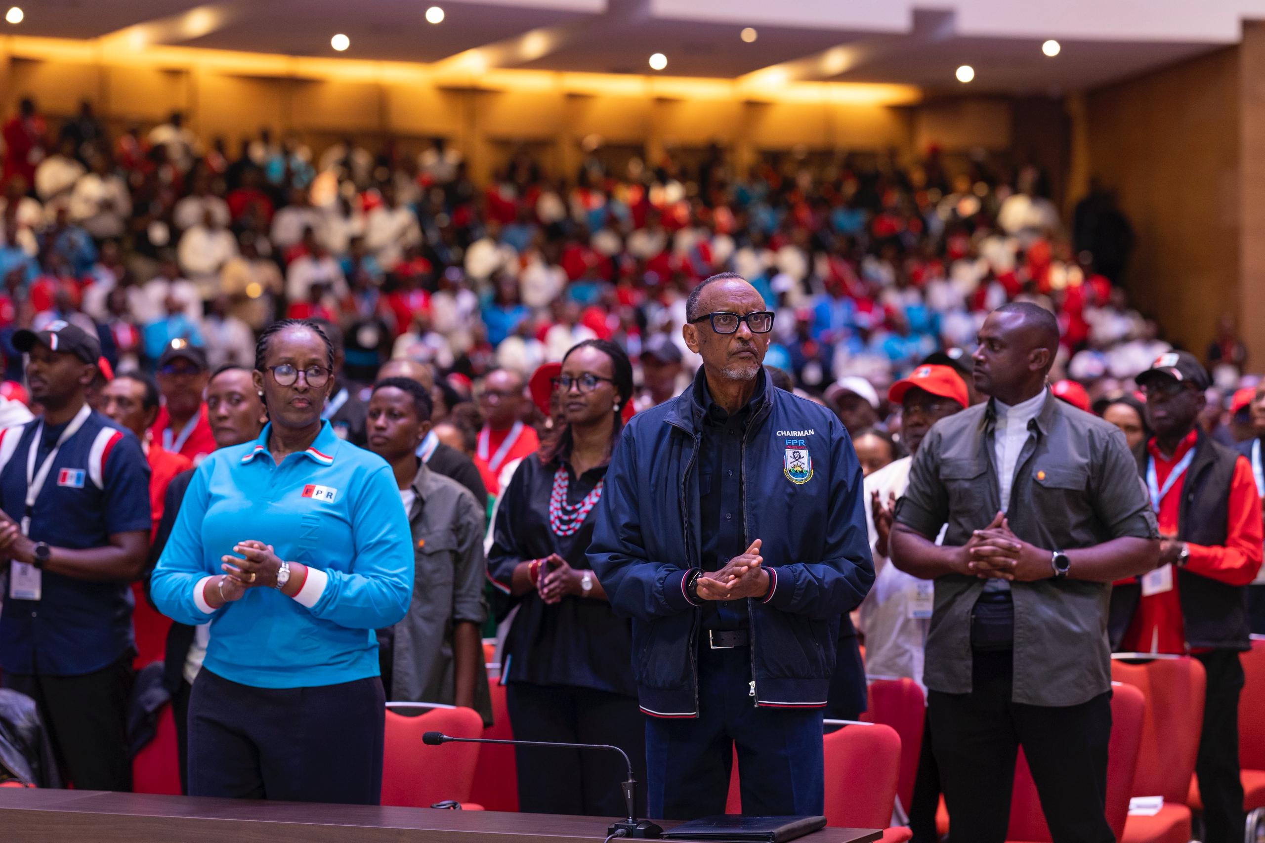 First Lady Jeannette Kagame joined President Paul Kagame at the Congress.