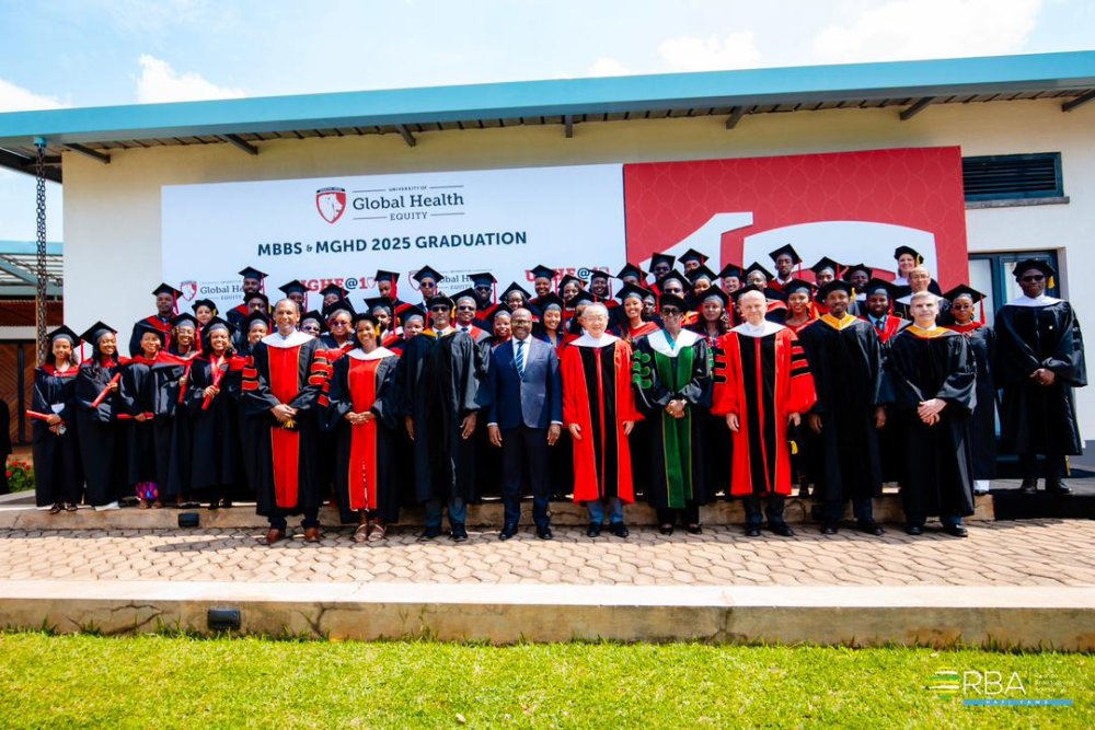 The University of Global Health Equity (UGHE) on Sunday graduated its first cohort of medical doctors, marking a historic milestone as the institution celebrated its 10th anniversary in Rwanda.
