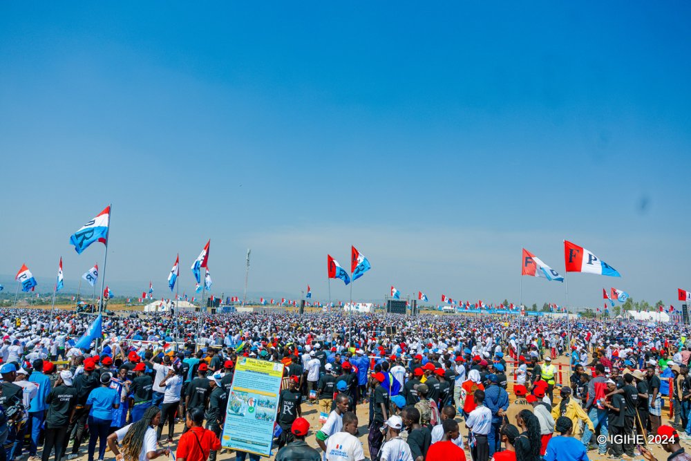 The rally in Kicukiro was attended by thousands, mostly members of RPF Inkotanyi.